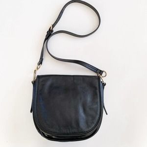 Fossil Black Leather Crossbody Purse